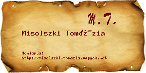 Misolszki Tomázia névjegykártya